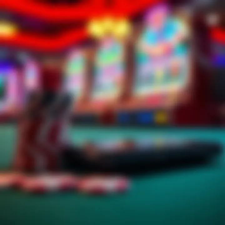 Illustration of responsible gambling with poker chips and a mobile device