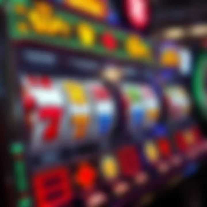 Colorful online pokies game interface displaying reels with various symbols and a payline highlighted