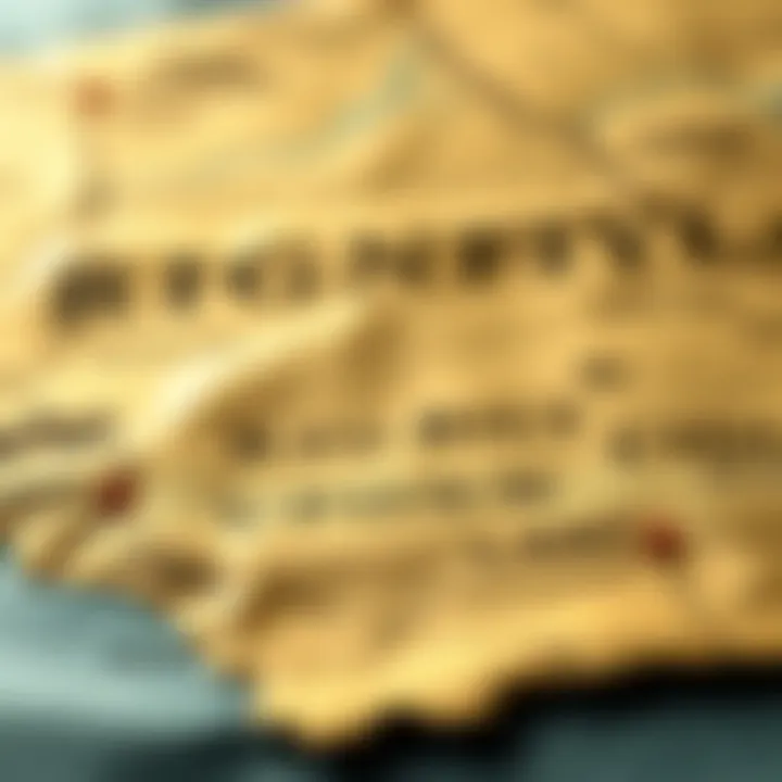 Historical map showing the Ripon region with Indigenous heritage sites marked