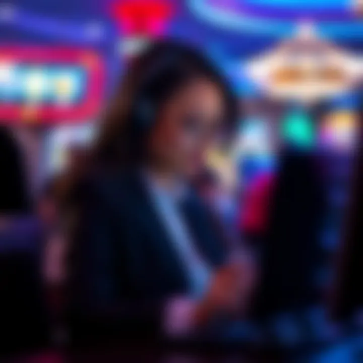 Customer support representative assisting with online casino concerns