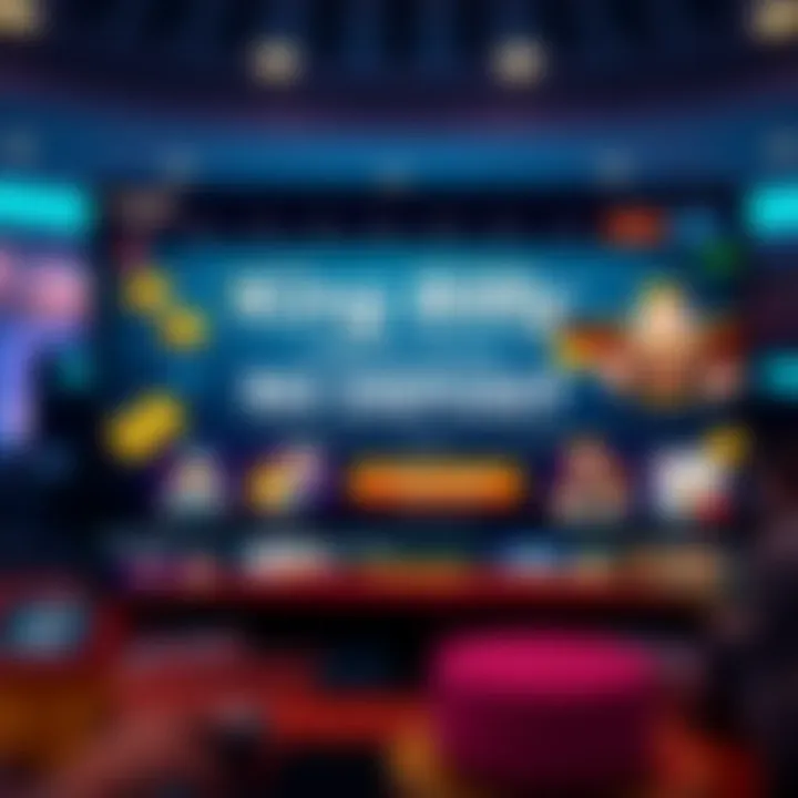 King Billy Casino interface showcasing a no deposit bonus offer with casino icons