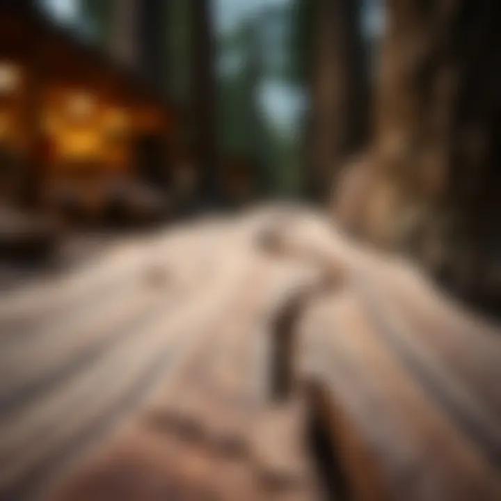 Close-up of King Billy Pine timber showcasing its unique grain and texture