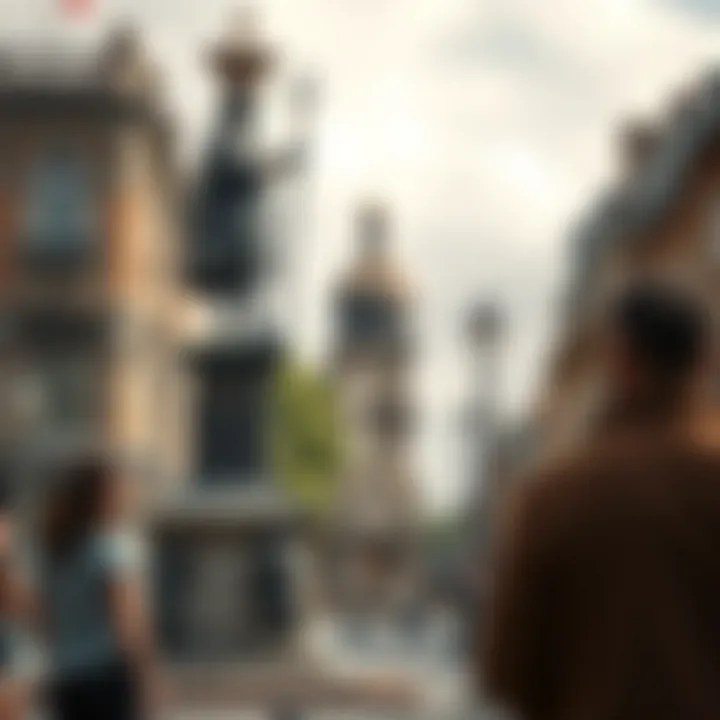 Historic statue of a regal figure commemorating King Billy in a public square surrounded by onlookers