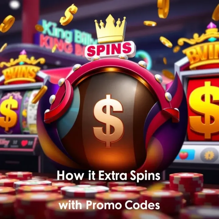 Unlocking Extra Spins and Cash Bonuses with Promo Codes Digital illustration showcasing casino bonuses with dollar signs and spinning reels