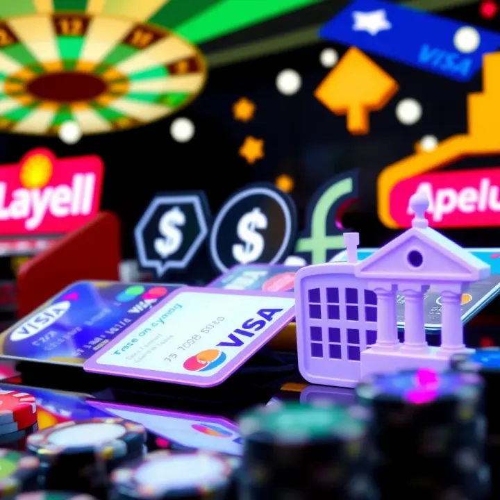 Digital Payment Options for Australian Online Casinos Illustration showing various digital payment icons including credit cards, e-wallets, and bank transfers for Australian online casino players
