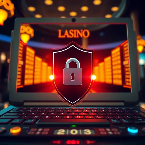 Secure online casino platform with digital shield and lock symbolizing protection and safety