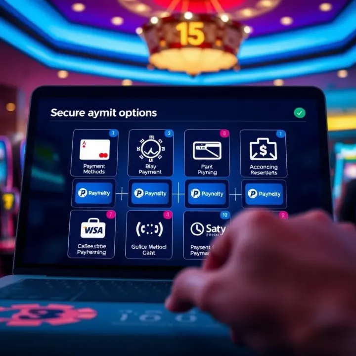 Secure online payment methods available at King Billy Casino shown with digital icons representing various options