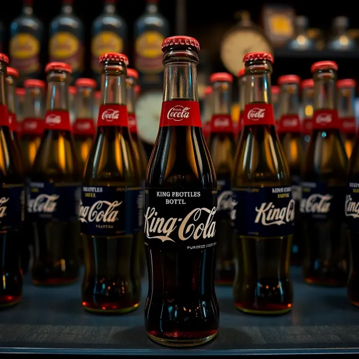 Display of King Billy Coke Bottles Highlighting Cultural Importance Collection of King Billy Coke bottles emphasizing their cultural and historical value