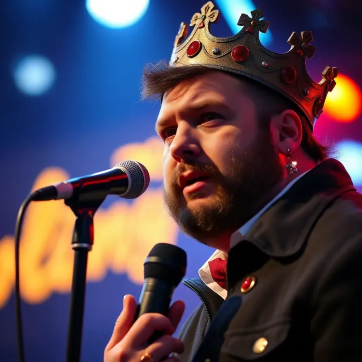 King Billy Cokebottle's Onstage Presence and Cultural Controversy Portrait of King Billy Cokebottle performing on stage with microphone