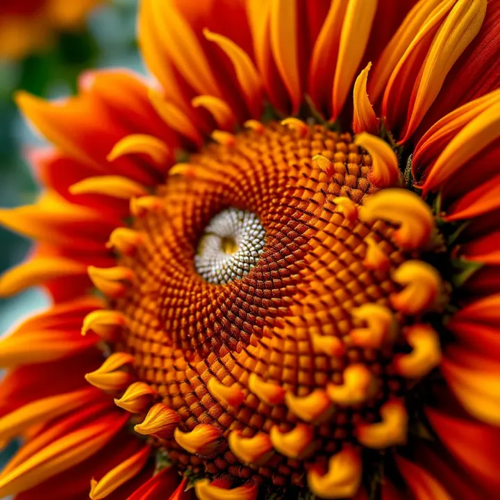 Detailed View of Sunflower King Billy's Seed Head Close-up of Sunflower King Billy's vibrant seed head and textured petals
