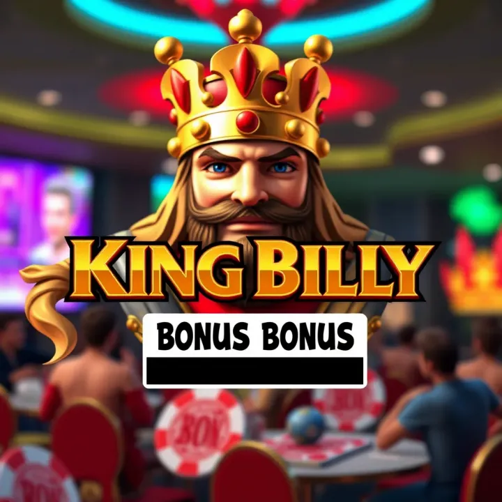 King Billy Bonus Code for No Deposit Offer King Billy Casino logo with bonus code highlighted