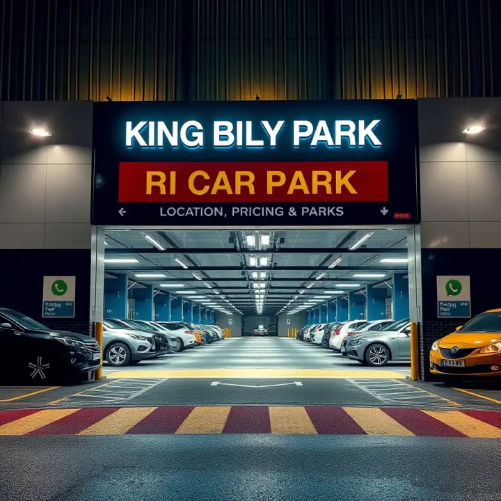 King Billy Car Park entrance showing clear signage and multiple parking bays