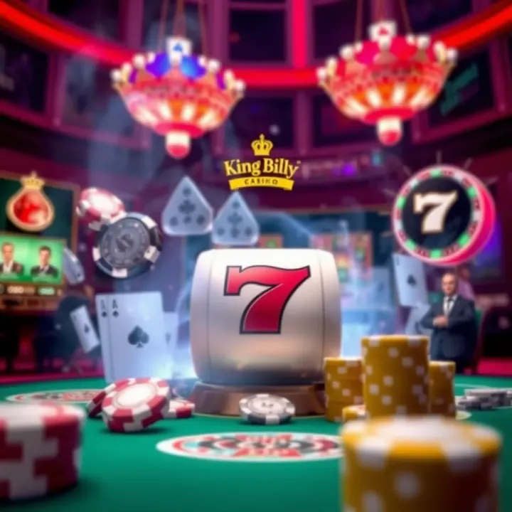 Activating Bonus and Maximizing Play at King Billy Casino Illustration of casino gaming elements representing bonus activation and strategic play
