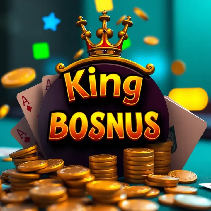 Colorful casino bonuses symbols with coins and playing cards