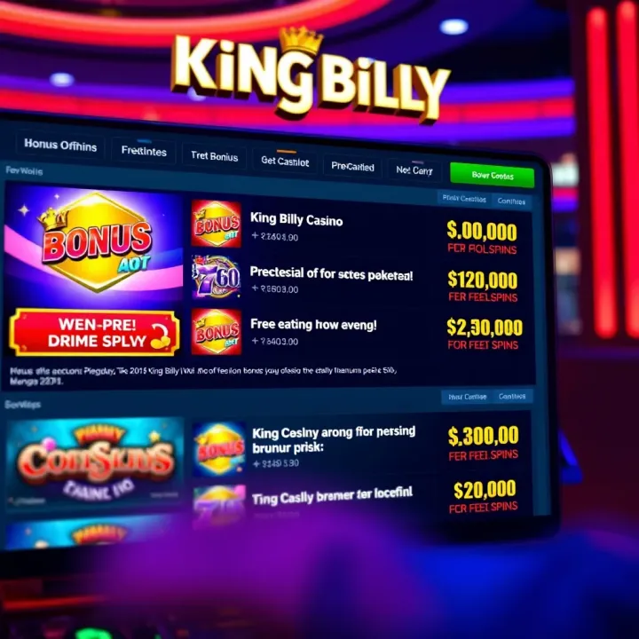 Illustration of a digital casino bonus screen showing promotional offers