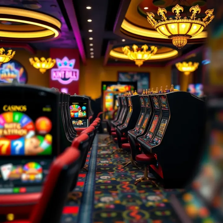 Variety of casino games including slots and table games on a digital platform