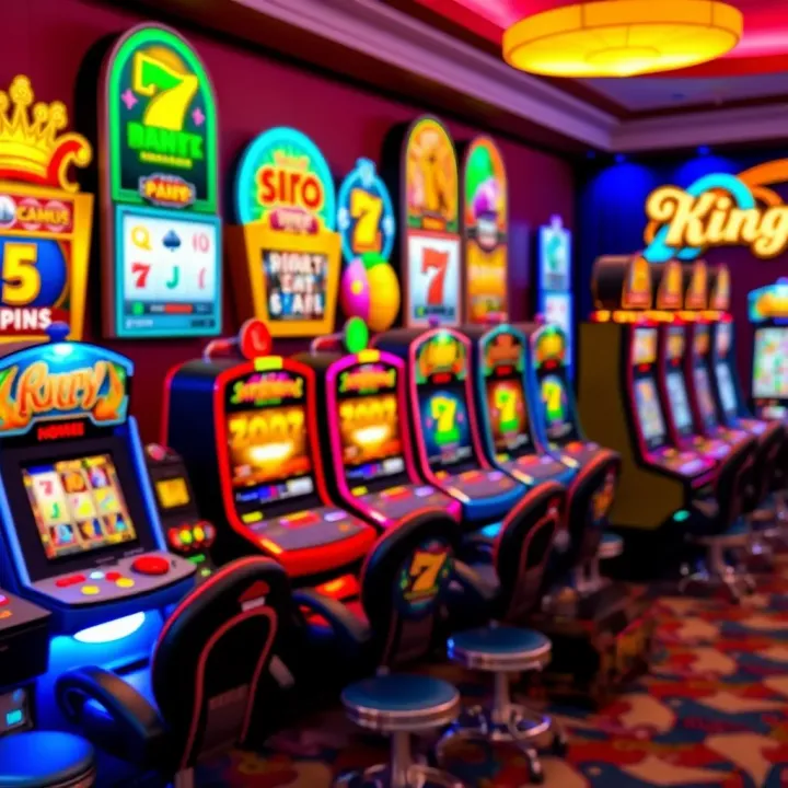 Variety of Games Available at King Billy Casino Colorful online casino game selection showcasing slots and card games