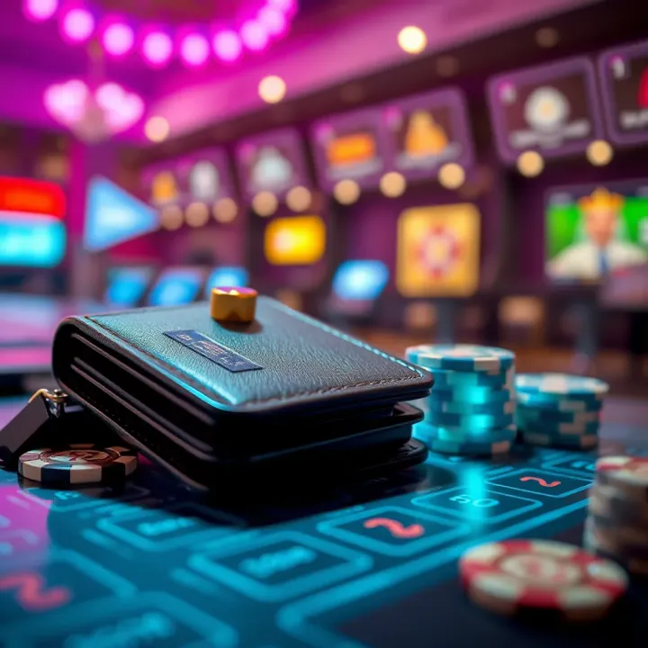 A digital wallet and payment icons representing secure and diverse deposit options for online casino players