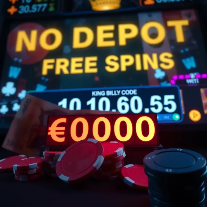 Benefits and Conditions of No Deposit Free Spins for Australian Players Graphic showing Australian currency notes and casino chips alongside a glowing bonus code display