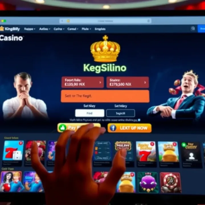 User registering on King Billy Casino website with a clear and simple interface