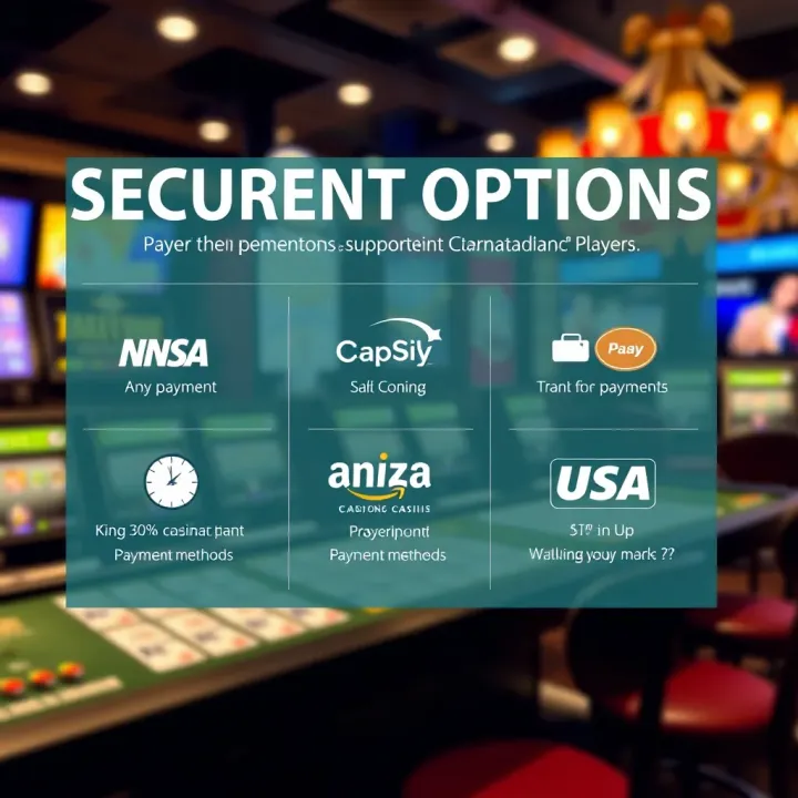 Graphic illustrating secure payment methods supported by King Billy Casino for Canadian transactions