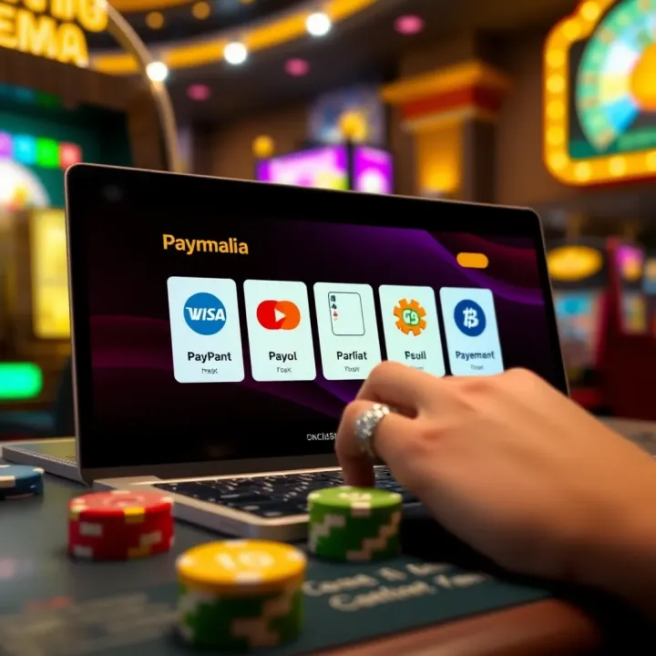 Secure online transaction with payment options icons suitable for Australian players