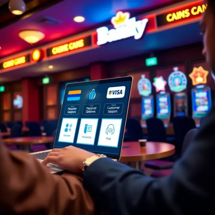 Safe Payments and Reliable Customer Service at King Billy Casino Secure online transaction with icons representing payment options and customer support availability