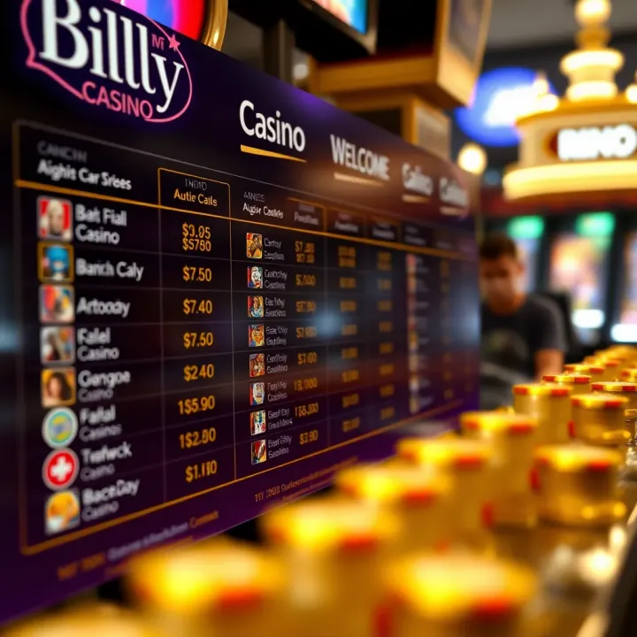 Comparison of Online Casino Welcome Bonuses for Australian Players Comparison chart of various online casino welcome bonuses for Australian players