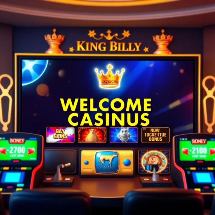 King Billy Casino Welcome Bonus Highlights King Billy Casino welcome screen displaying bonus offers and sign-up options