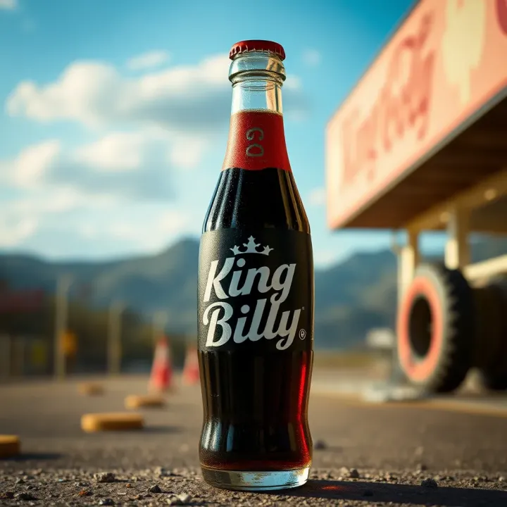 Historical representation of King Billy Coke Bottle signifying Indigenous heritage