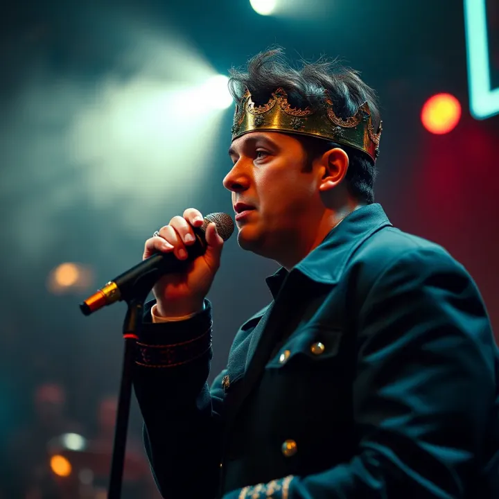 Performance Scene from King Billy Cokebottle's Early Years Vintage performance scene showing King Billy Cokebottle on stage before controversy