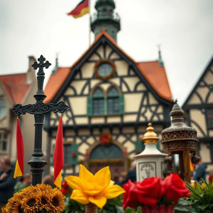 Cultural symbols connecting King Billy to German heritage and traditions