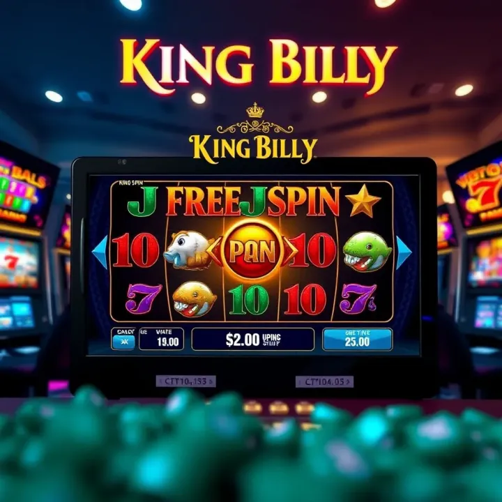 King Billy Casino interface highlighting free spin rewards