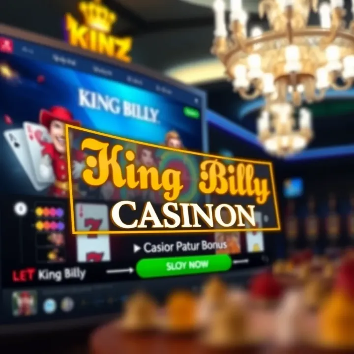 King Billy Casino interface showcasing no deposit bonus offer