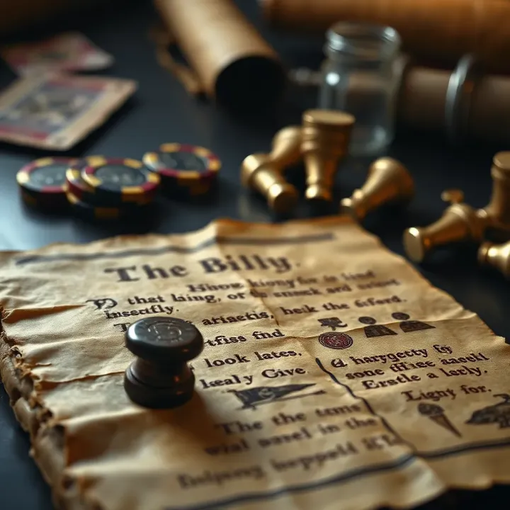 Old parchment depicting the story and legacy of King Billy Nottingham
