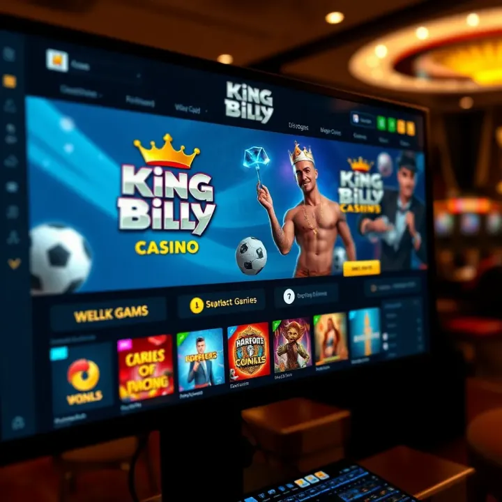 King Billy Online Casino homepage showcasing games and promotions available to Australian players