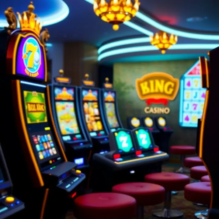 King Billy Online Casino Game Selection Showcase Colorful casino game interface displaying various slot machines and table games on King Billy Online Casino