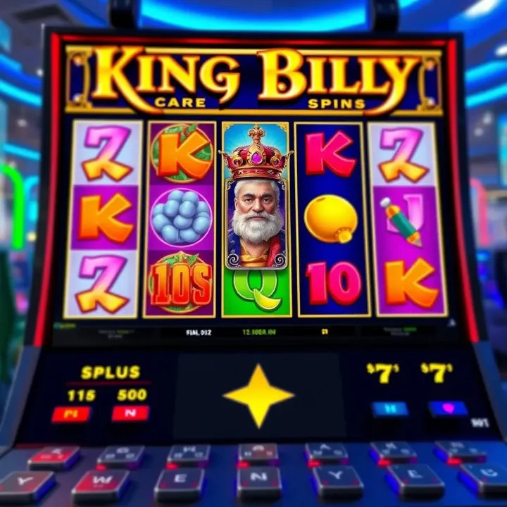 Colorful King Billy online slot game interface with vibrant symbols and reels