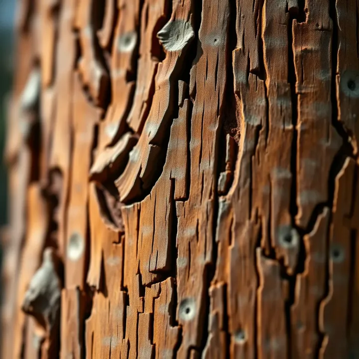 Close-up of King Billy pine timber showing distinctive grain and rich color used in traditional woodworking