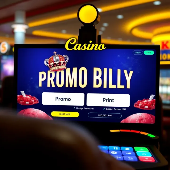 King Billy casino interface highlighting promo code entry section