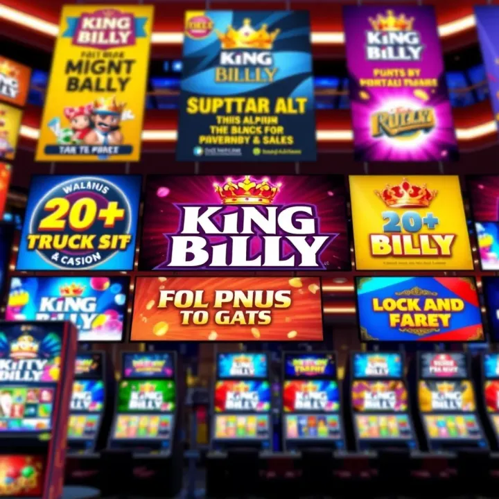Overview of King Billy Casino Promotions and Offers Colorful arrangement of promotional banners highlighting various King Billy casino offers