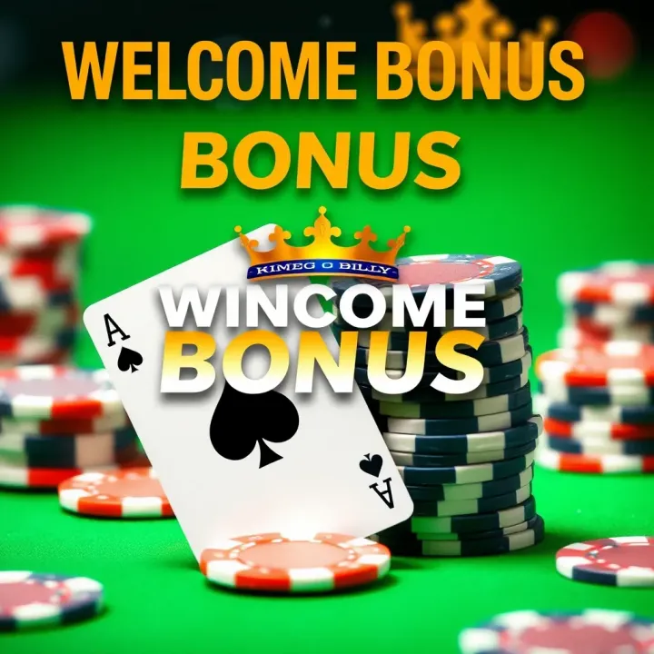 Illustration showcasing the King Billy welcome bonus offer with casino chips and playing cards