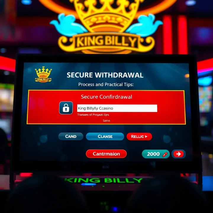 Secure online casino withdrawal interface with transaction confirmation