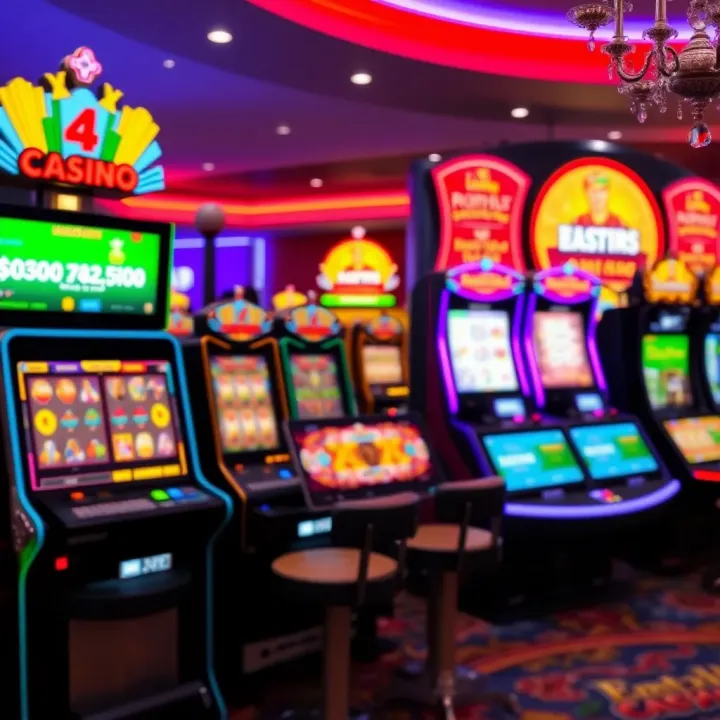 Colorful KingBilly Casino game interface showcasing a variety of slot machines and table games