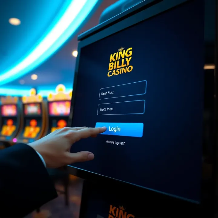 King Billy Casino Login Interface Overview User entering login details on King Billy Casino platform