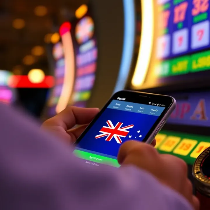 Digital wallet on a smartphone showing PayID payment interface with Australian flag