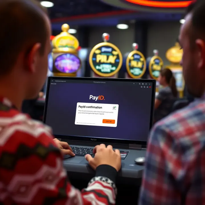 Secure online pokies gaming session with PayID payment confirmation displayed