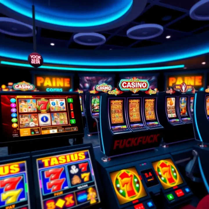 Online Casino Game Selection at FuckFuck Casino Colorful online casino game interface showcasing slot machines and card games