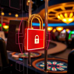 Secure digital lock symbolizing safety and legal compliance in online gambling