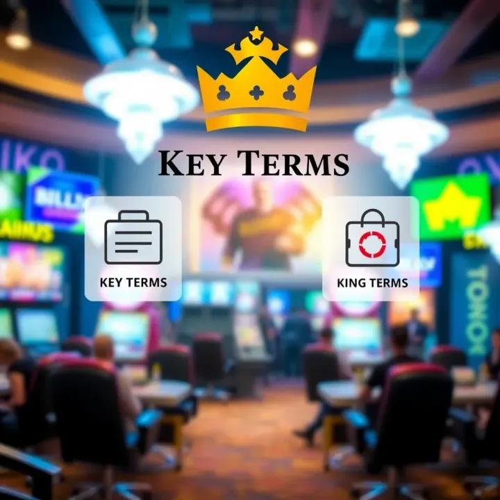 Graphic showing terms and conditions icons with a secure gaming environment